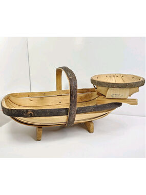 Royal Sussex Trug Baskets Thomas Smith England Wood UK Pair. Desirable Maker